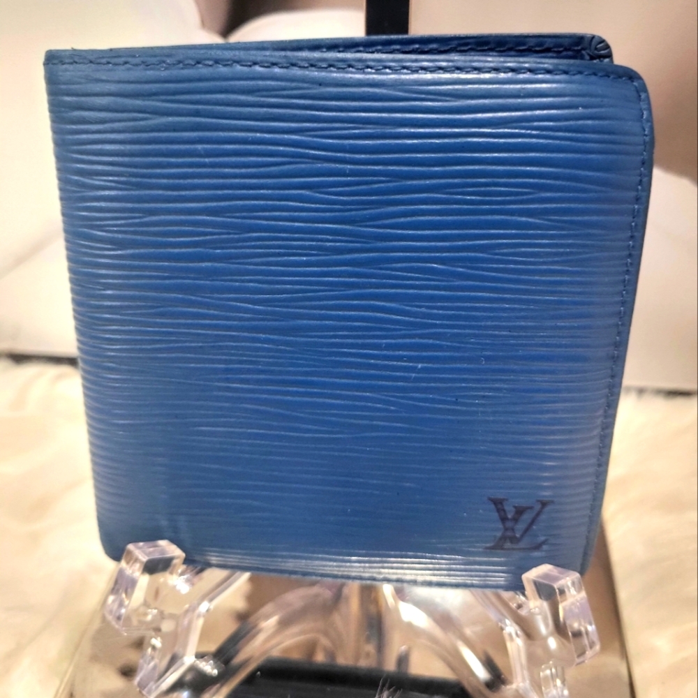 Louis Vuitton Blue Epi Bifold Wallet